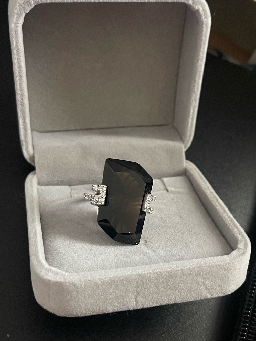 Heron & Swan Everest Smoky Quartz ring - Sterling silver